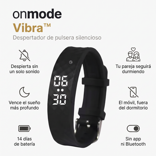Onmode Vibra™ — Despertador de vibración silencioso